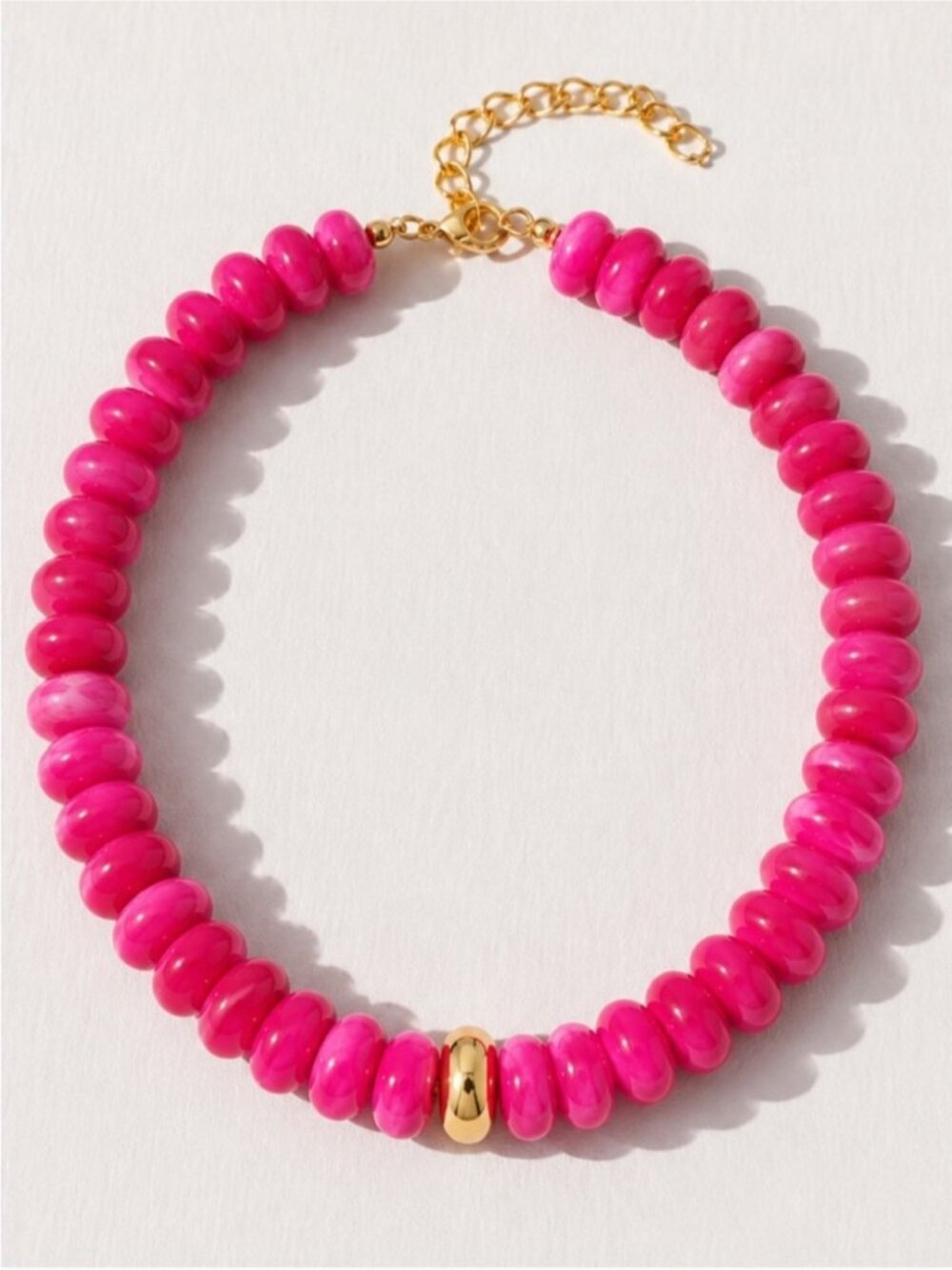 New! Colorful Pink Beaded Dopamine Necklace NWOT